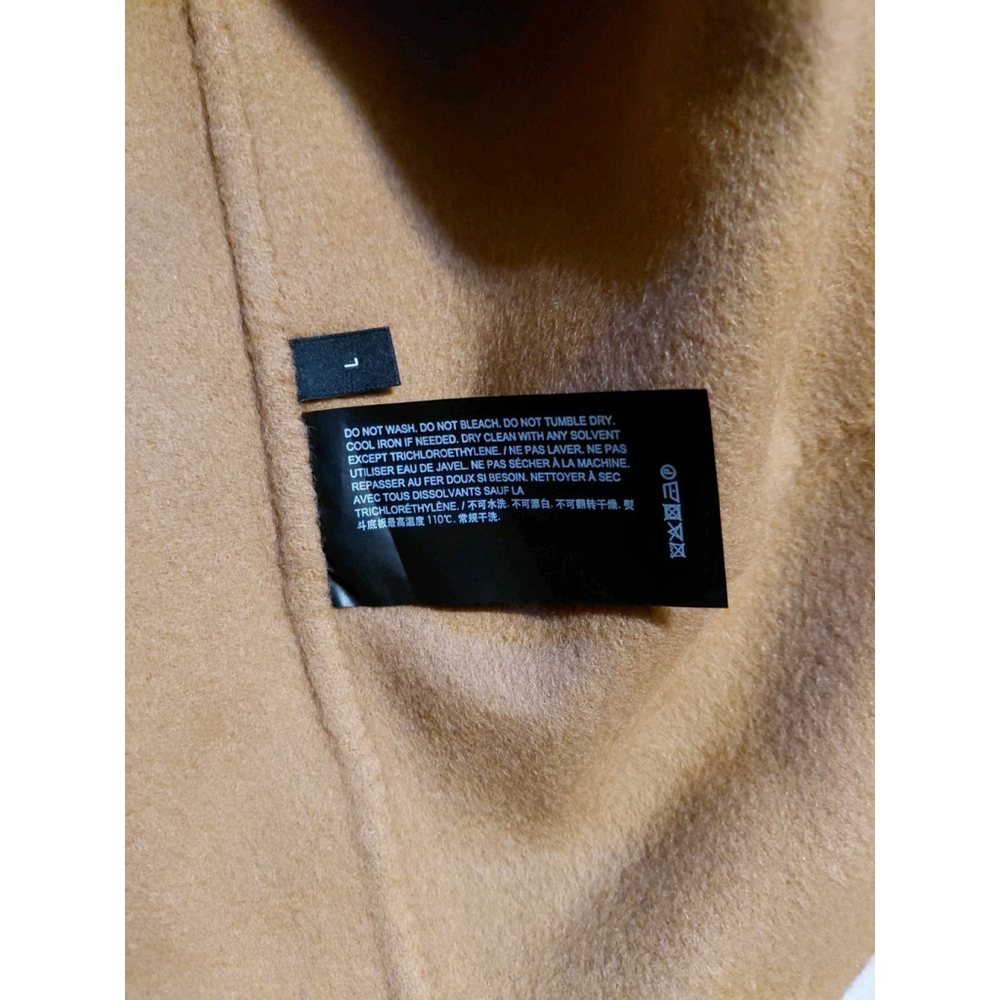 Theory Sileena Women Coat Tan Buckwheat Winsome 2 Wool Cashmere Jacket Large NWT - Picture 8 of 11